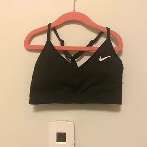 nike black sports bra